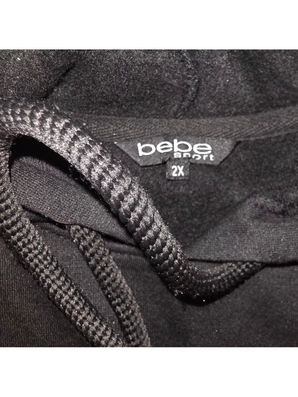 Bebe Black Hoodie Large #HD2 - Picture 8 of 9